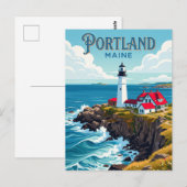 Portland Head Light VS Briefkaart (Voorkant / Achterkant)
