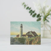 Portland Head Light Watercolor Briefkaart (Staand voorkant)