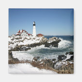 Portland Head Light Winter Magneet (Voorkant)
