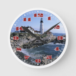 Portland Head Lighthouse Clock Ronde Klok
