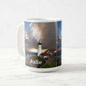 Portland Head Lighthouse en Sunset Mok (Voorkant links)