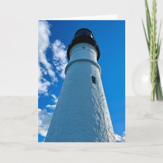Portland Head Lighthouse Foto Blank Groet Kaart (Voorkant)