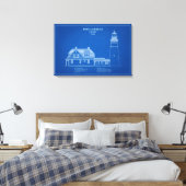 Portland Head Lighthouse - Maine – AD Canvas Afdruk (Insitu (Slaapkamer))