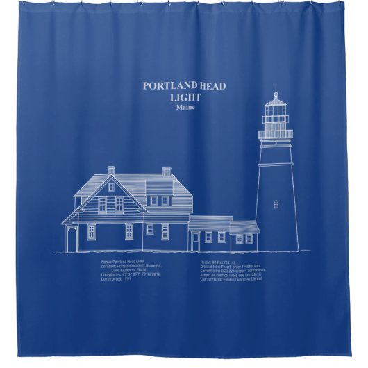 Portland Head Lighthouse - Maine – AD Douchegordijn (Voorkant)