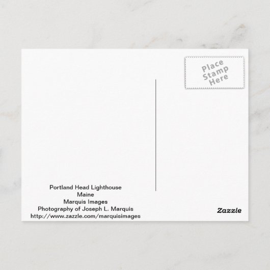 Portland Head Lighthouse - Maine Briefkaart (Achterkant)