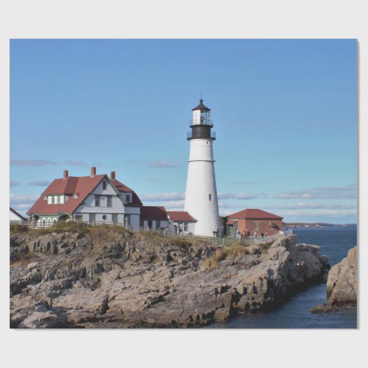 Portland Head Lighthouse Maine Cadeaupapier (Vlak)