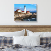 Portland Head Lighthouse, Maine Canvas Afdruk (Insitu (Slaapkamer))