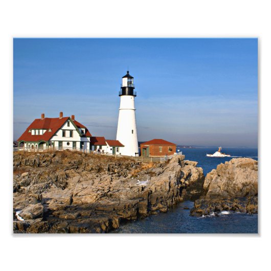 Portland Head Lighthouse, Maine Foto Afdruk (Voorkant)