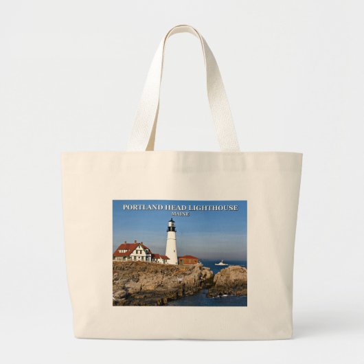 Portland Head Lighthouse, Maine Grote Tote Bag (Voorkant)