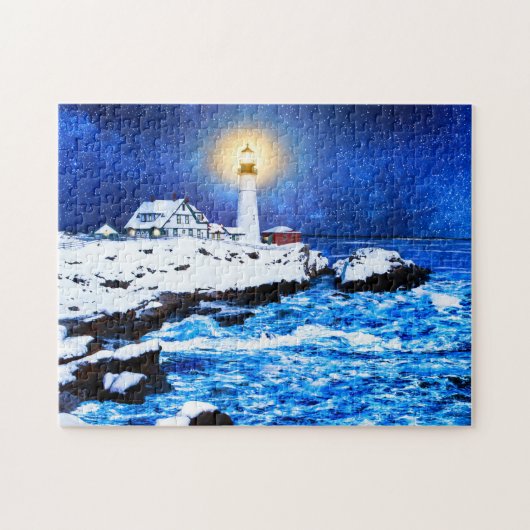 Portland Head Lighthouse - Maine Jigzaag Puzzle Legpuzzel (Horizontaal)