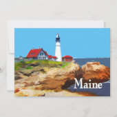 Portland Head Lighthouse Maine Kaart (Voorkant)