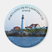 Portland Head Lighthouse, Maine Round Magnet (Voorkant)