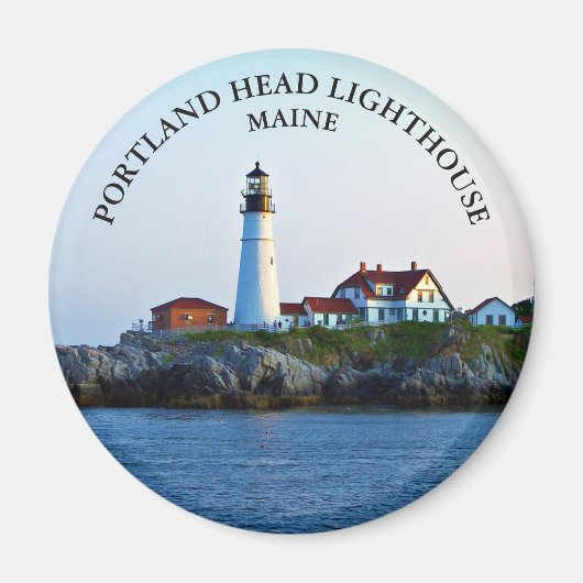 Portland Head Lighthouse, Maine Round Magnet (Voorkant)