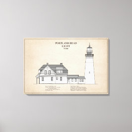 Portland Head Lighthouse - Maine - SBD Canvas Afdruk