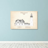 Portland Head Lighthouse - Maine - SBD Canvas Afdruk (Insitu (Houten vloer))
