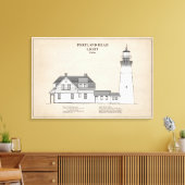 Portland Head Lighthouse - Maine - SBD Canvas Afdruk (Insitu (Woonkamer))