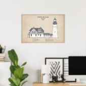Portland Head Lighthouse - Maine - SBD Poster (Thuiskantoor)