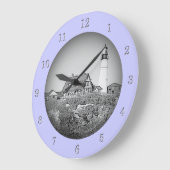 Portland Head Lighthouse Maine Sketch Wall Clock Grote Klok (Hoek)