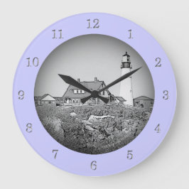 Portland Head Lighthouse Maine Sketch Wall Clock Grote Klok