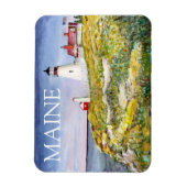 Portland Head Lighthouse Maine Waterverf Painting Magneet (Verticaal)
