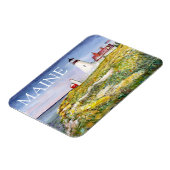 Portland Head Lighthouse Maine Waterverf Painting Magneet (Linkerzijde)