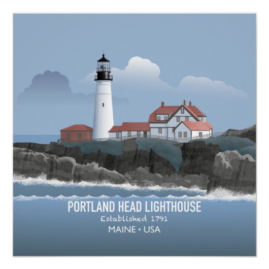 Portland Head Lighthouse Perfect Poster (Voorkant)