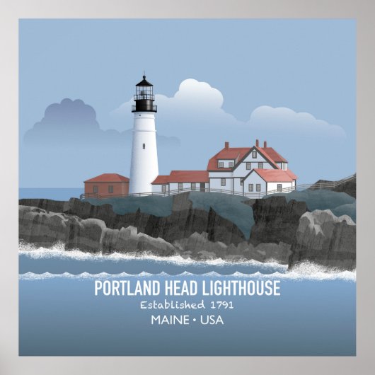 Portland Head Lighthouse Poster (Voorkant)
