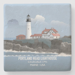 Portland Head Lighthouse Stenen Onderzetter