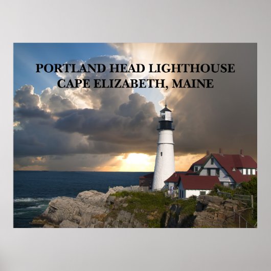 Portland Head vuurtoren Cape Elizabeth Maine Poster (Voorkant)