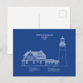 Portland Head vuurtoren - Maine - AD Briefkaart (Voorkant / Achterkant)