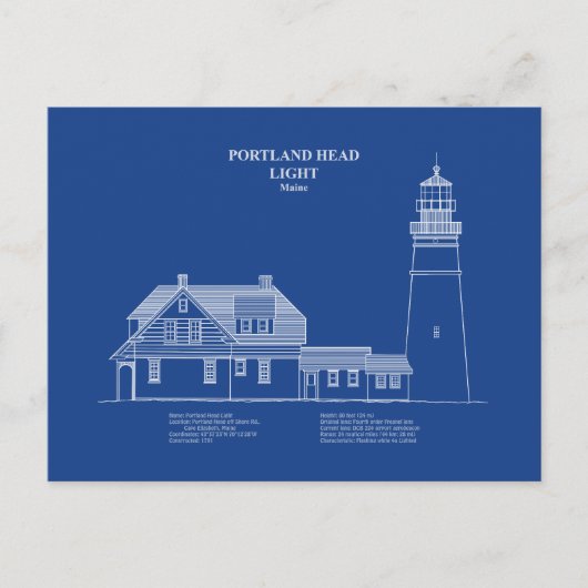 Portland Head vuurtoren - Maine - AD Briefkaart (Voorkant)