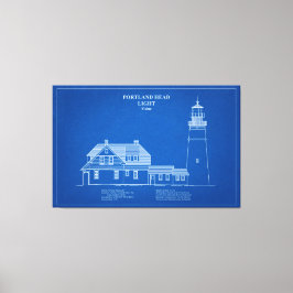 Portland Head vuurtoren - Maine - AD Canvas Afdruk