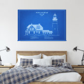 Portland Head vuurtoren - Maine - AD Canvas Afdruk (Insitu (Slaapkamer))