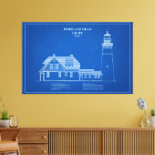 Portland Head vuurtoren - Maine - AD Canvas Afdruk (Insitu (Woonkamer))