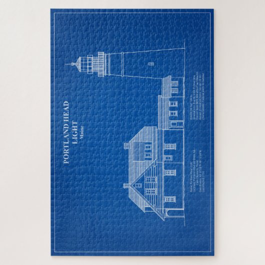 Portland Head vuurtoren - Maine - AD Legpuzzel (Verticaal)