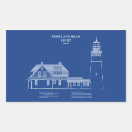 Portland Head vuurtoren - Maine - AD Rechthoekige Sticker