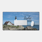 Portland Head Vuurtoren Maine Inspirerend Quote Bureaumat (Keyboard & Muis)