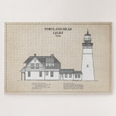Portland Head Vuurtoren - Maine - SBD Legpuzzel (Horizontaal)