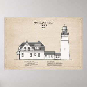 Portland Head Vuurtoren - Maine - SBD Poster