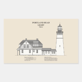 Portland Head Vuurtoren - Maine - SBD Rechthoekige Sticker