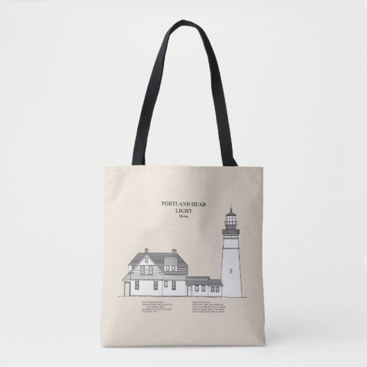 Portland Head Vuurtoren - Maine - SBD Tote Bag (Voorkant)