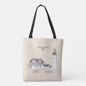 Portland Head Vuurtoren - Maine - SBD Tote Bag (Achterkant)