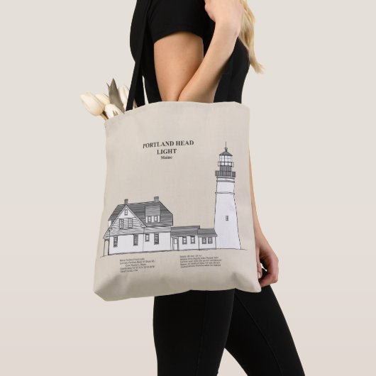Portland Head Vuurtoren - Maine - SBD Tote Bag (Dichtbij)