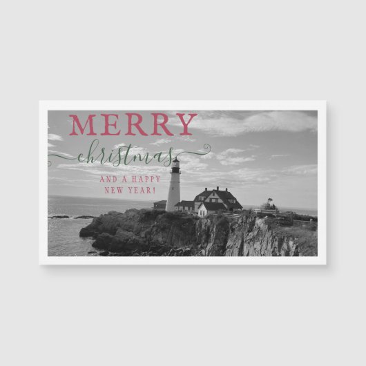 Portland Headlight Christmas Kaart (Voorkant)
