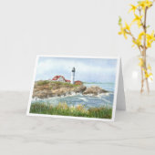 Portland Headlight Lighthouse Notecards Kaart (Gele Bloem)