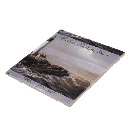  Portland Headlight Maine William Walker Tegeltje (Zijkant)