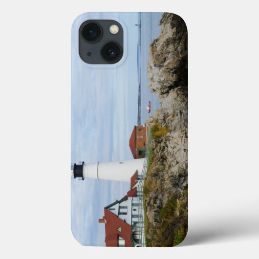 Portland Headlight vuurtoren op rotsachtige kust Case-Mate iPhone Case (Achterkant)