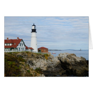 Portland Headlight vuurtoren op rotswal
