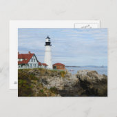 Portland Headlight vuurtoren op rotswal Briefkaart (Voorkant / Achterkant)
