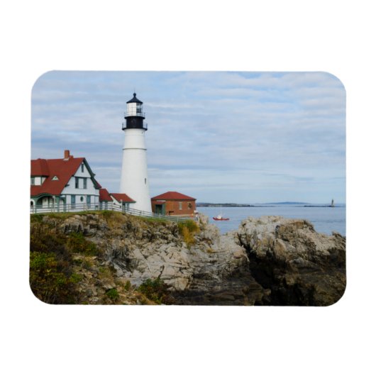 Portland Headlight vuurtoren op rotswal Magneet (Horizontaal)